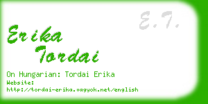 erika tordai business card